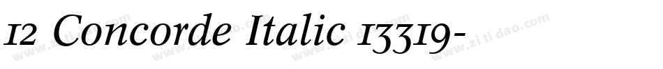 12 Concorde Italic 13319字体转换